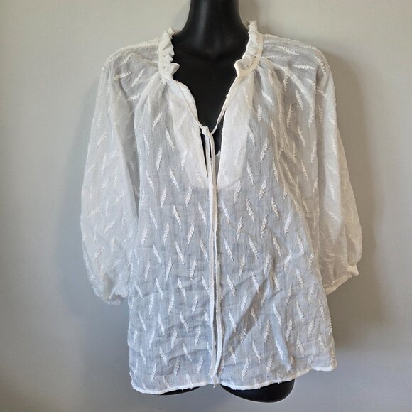 Zara flowy sheer blouse - Picture 3 of 4